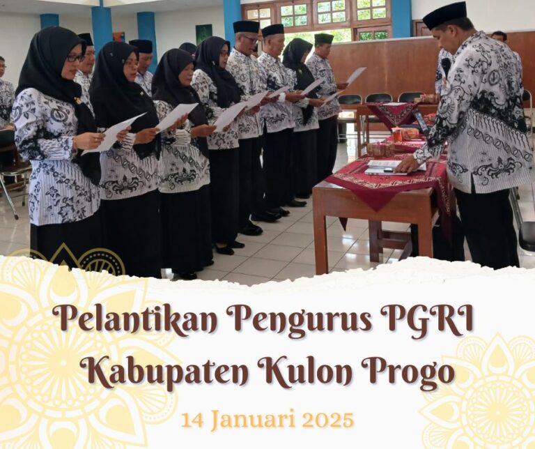 Pelantikan Pengurus PGRI Kabupaten Kulon Progo Periode XXIII Masa Bakti 2024-2029