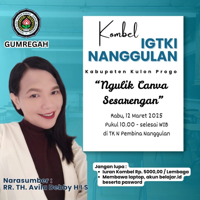 Ngulik Canva Sesarengan: Guru TK Nanggulan Antusias Belajar Desain Digital
